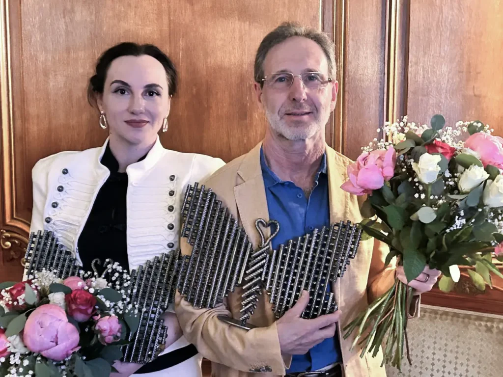 Лауреаты второго сезона премии «Дар» Александра Крашевская и Олег Радзинский